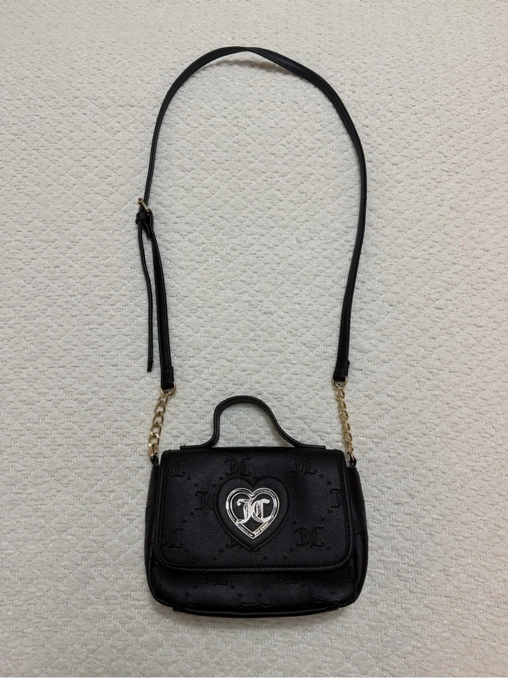 Juicy Couture Black Crossbody Chain Bag Y2K